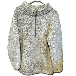 Soft Gray  Maternity Sherpa Fleece